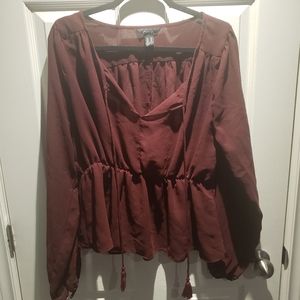 Streetwear Society Maroon Long Sleeve Top Size M